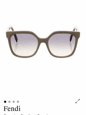 Fendi Women's Taupe Square Sunglasses with Gradient Lenses
